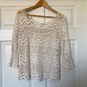 Cream lace blouse